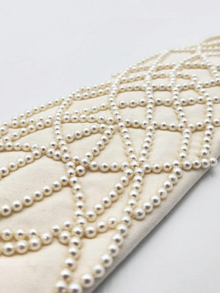 Pearl embroidery closeup