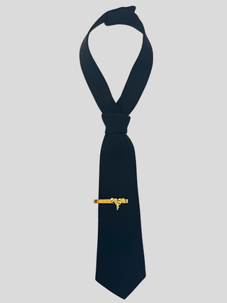 Tailored Black Petite Necktie + Tie Bar