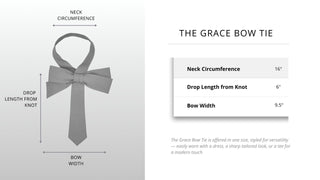 Image of Grace Bow Tie and how to measure