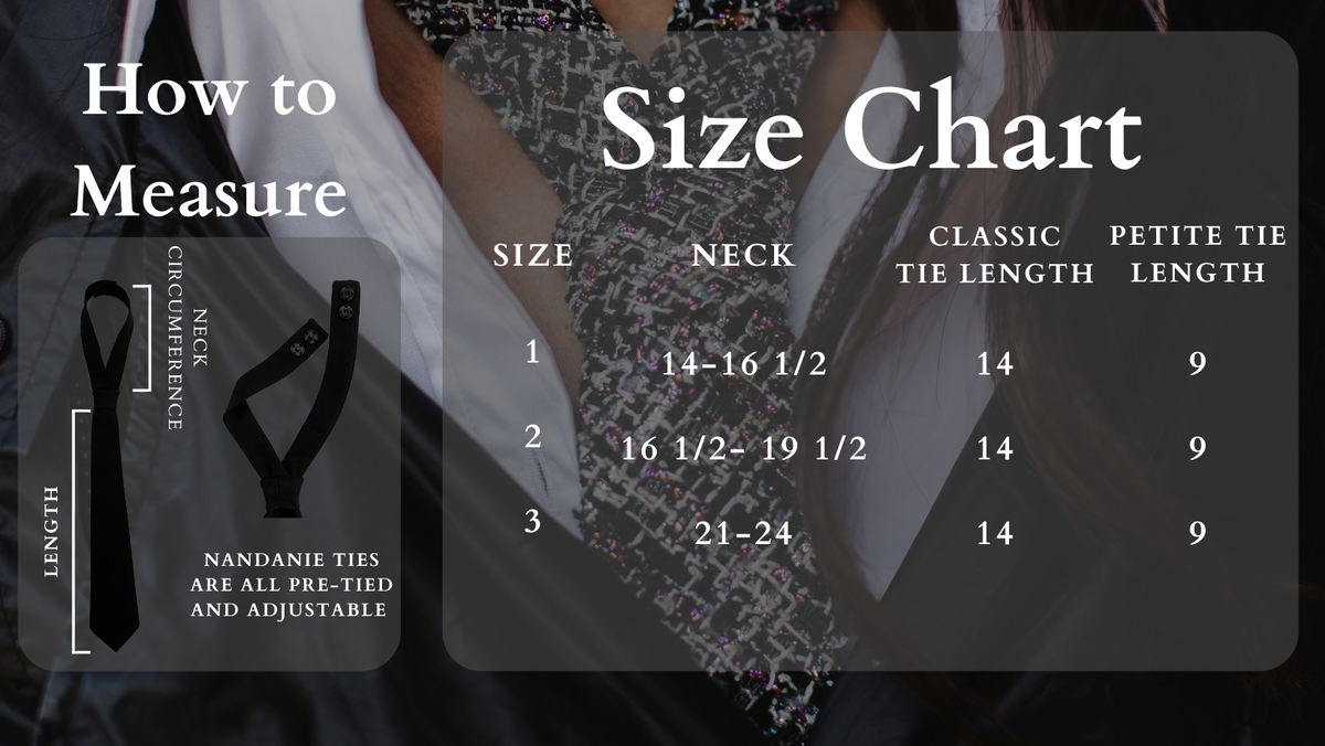 Tie & Bow Size Guide How to Measure NANDANIE Nandanie