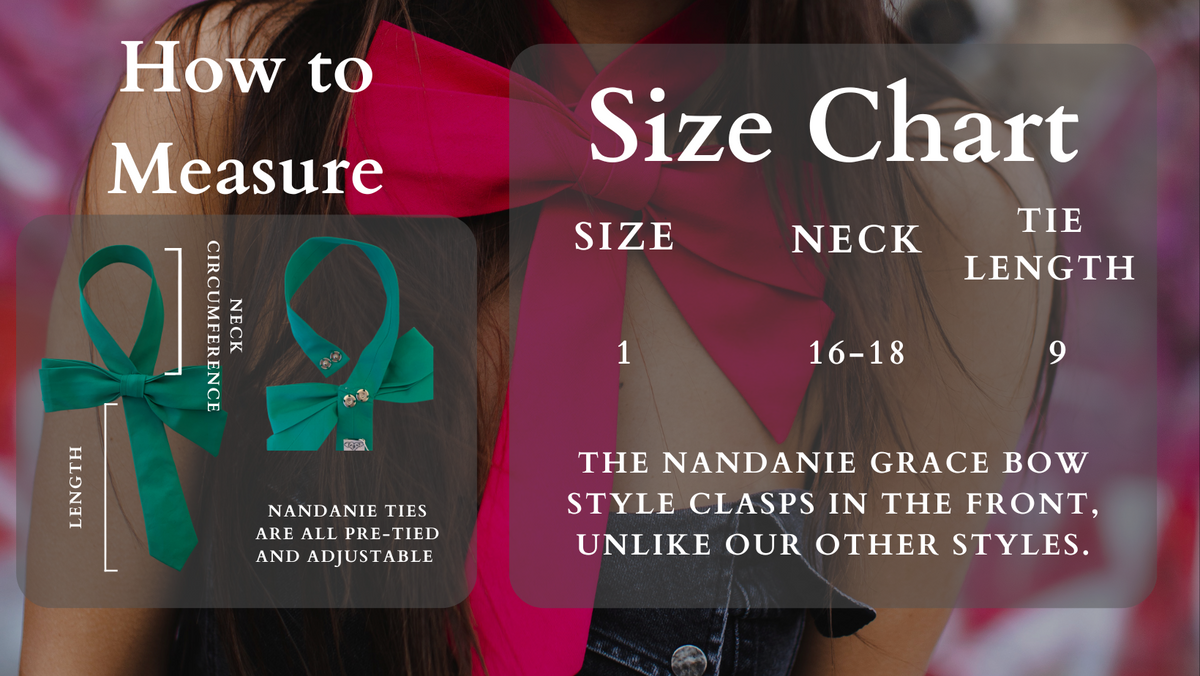 Tie & Bow Size Guide How to Measure NANDANIE Nandanie