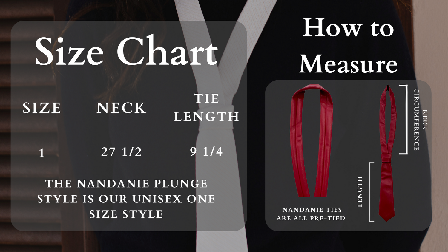 Tie & Bow Size Guide How to Measure NANDANIE Nandanie