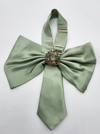 Sage Green Jenny Bow-Brooch Edition
