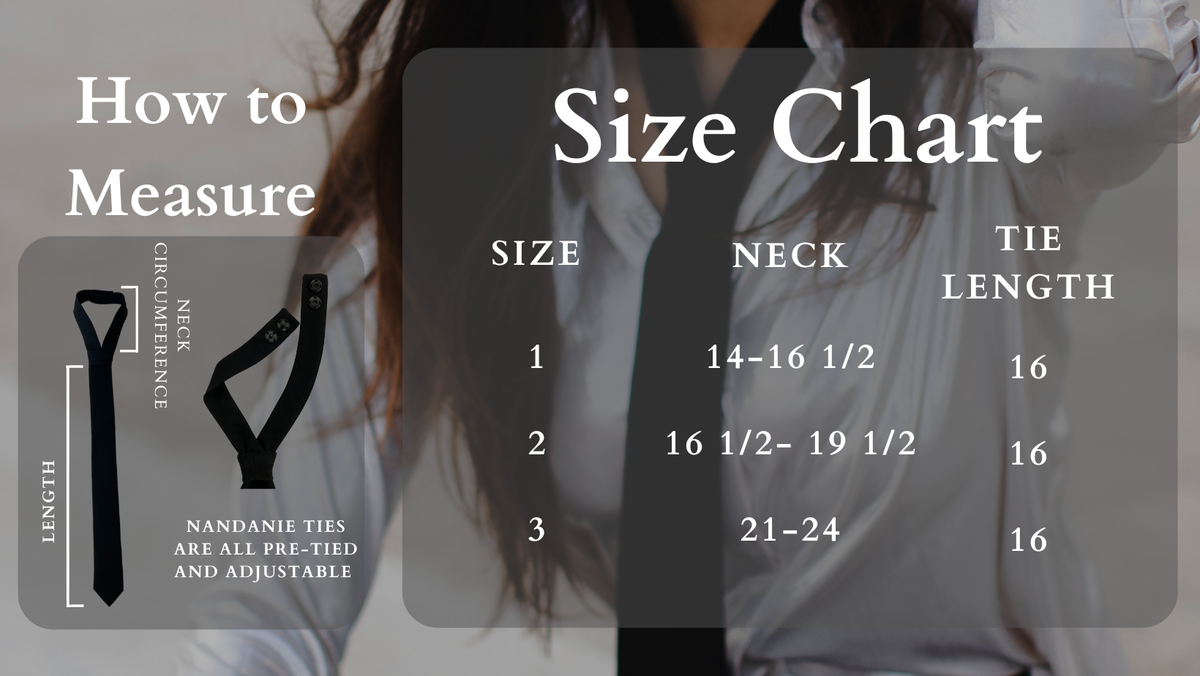 Tie & Bow Size Guide How to Measure NANDANIE Nandanie