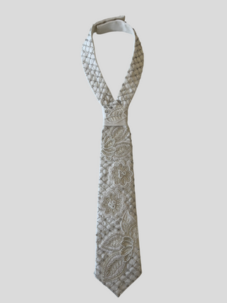 Flat image of embroidered crosshatch petite
