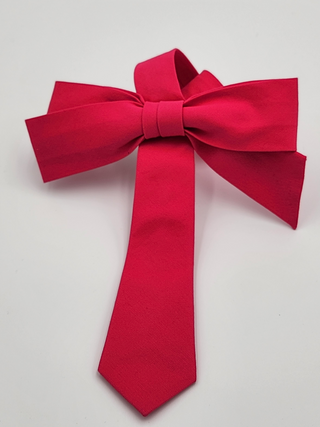 Flat image of a hot pink bow tie